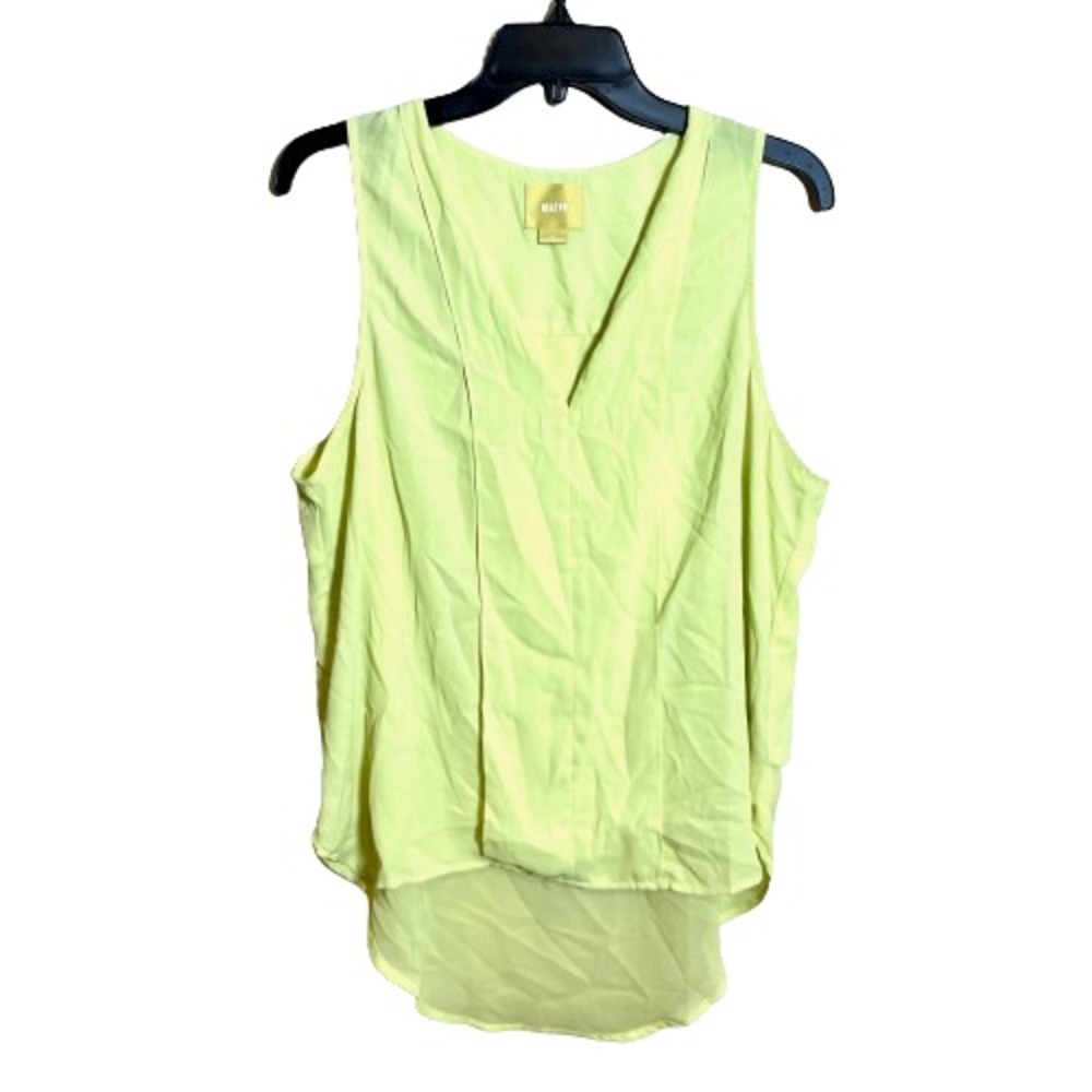 Maeve Anthropologie Switchback Tank Top Womens 12 Yellow Sleeveless High Low Hem